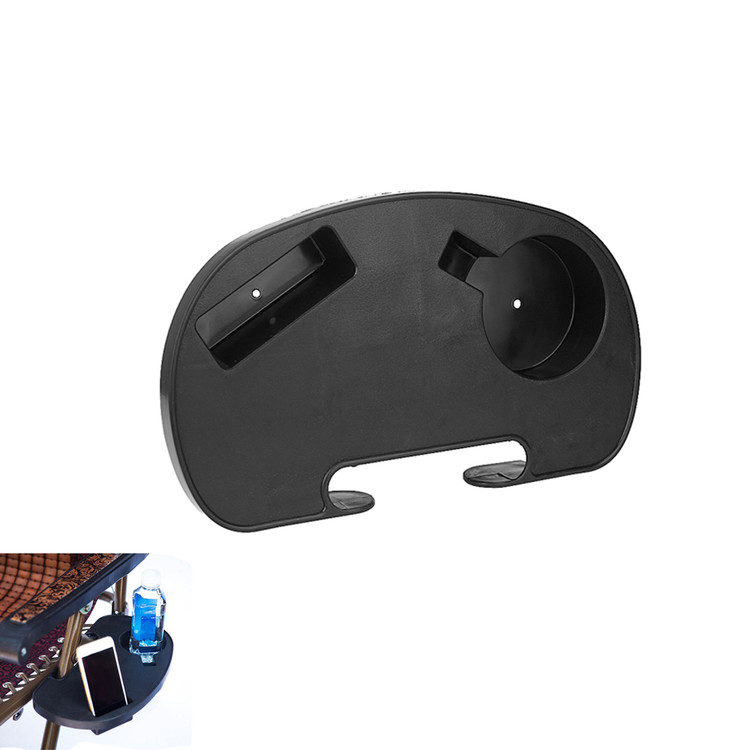 Clip-On Utility Tray W Cup Holders For Garden Gravity Recliner Chairs Accessory